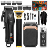 LQT hair clipper with LED display for precise home styling and battery awareness.