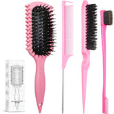 LSKHJT curl-defining-brush-pink, ideal for shaping curls and reducing frizz.