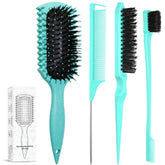 LSKHJT Curl Defining Brush front view shows ergonomic grip for precise styling.