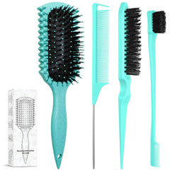 LSKHJT Curl Defining Brush front view shows ergonomic grip for precise styling.
