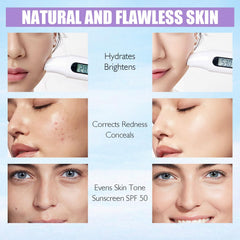 LSxia 3 In 1 Primer SPF50 swatch highlights broad protection for outdoor days.