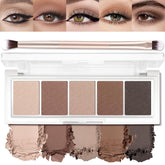Paleta LSxia de sombras mate close-up con tonos neutros para diario.