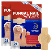 LTQXGT fungal nail patches applied to a damaged toenail for extra-strength repair and protection.