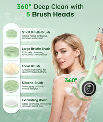 LUBEJR extended handle back scrubber reaches your back with ease.