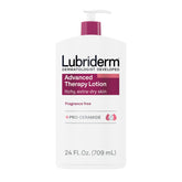 Lubriderm Advanced Therapy sin fragancia en botella, ideal para piel sensible.