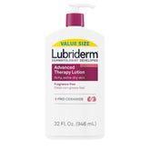 Lubriderm Terapia Avanzada sin fragancia, botella 32 onzas, uso diario en piel sensible.