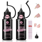 Luckyfairy Pinpoint Press-On Nail Remover 20ml bottle closeup for easy at-home removal.