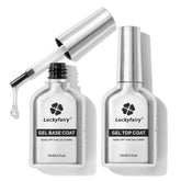Luckyfairy rubber base gel bottle ensures strong adhesion for lasting manicure.