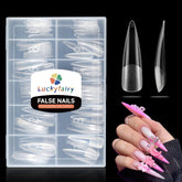 Luckyfairy XXL stiletto nail tips full cover 120pcs for long-lasting wear