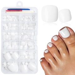 LuckForever 168pc press-on toenails kit for quick at-home pedicures