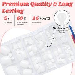 LuckForever nail file and stick for smooth, precise press-on application