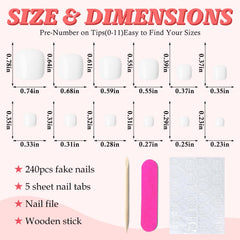 LuckForever glue tabs and glue for secure, long-lasting toe nail tips