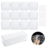 LUCKJUJU 12-piece nail storage box clearly displays nails for quick selection.