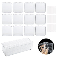 LUCKJUJU 12-piece nail storage box clearly displays nails for quick selection.