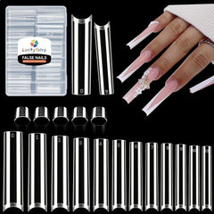 Luckyfairy 3XL square nail tips packaging front shows ready-for-use extensions.