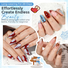 Applying Luckyfairy Blooming Gel Clear for marble and watercolor nail designs.