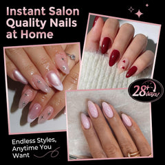 Luckyfairy folded soft gel tips offer clear appearance for seamless press-on nails.