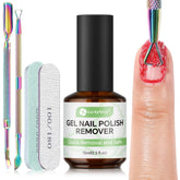 Luckyfairy gel polish remover kit contents laid out for easy home use.
