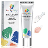 Luckyfairy Nail Glue Gel bonds tips securely for a clean result