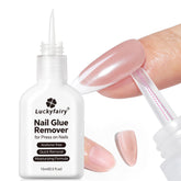 Luckyfairy Nail Glue Remover 15ml bottle front view for at-home use.