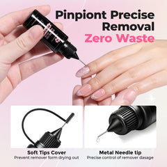 Cuticle pusher included with Luckyfairy remover for gentle nail prep