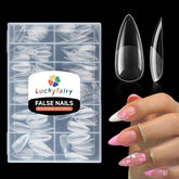 Luckyfairy pre-buffed full-cover nail tips for quick salon-ready application.