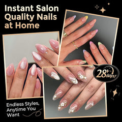 Luckyfairy pre-etched soft gel tips ensure seamless natural nails.