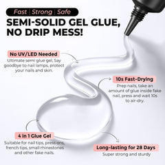 Luckyfairy semi-solid formula delivers a durable bond for all-day wear