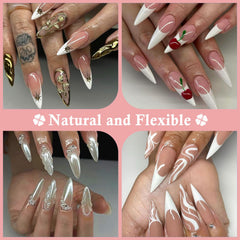 Luckyfairy soft gel material offers breathable, healthy-looking nails.