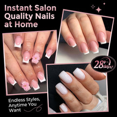 Luckyfairy soft gel nails in 12 sizes for precise DIY fit.