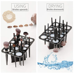 Luckyrien 28-slot rack keeps nail, paint, and makeup brushes organized.