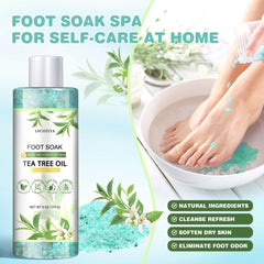 LUCOTIYA tea tree orange foot scrub for smoother, softer heels.