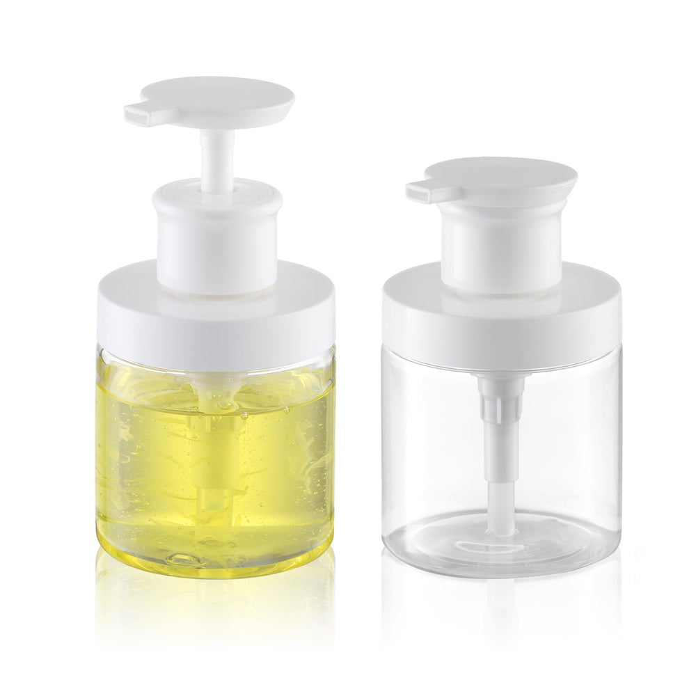 Lulupack pump bottle dispenser 8oz clear for easy soap refills and tidy countertops