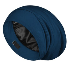 Gorro de seda LULUSILK para dormir con ajuste, evita desorden capilar nocturno.
