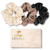 LULUSILK scrunchies con seda de morera para dormir, cuidado suave del cabello