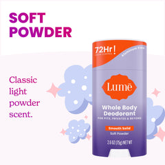 Lume aluminum-free and baking soda-free formula for sensitive skin.