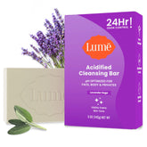 Barra Lume acidificada para el cuerpo con lavanda-salvia, control de olor prolongado.