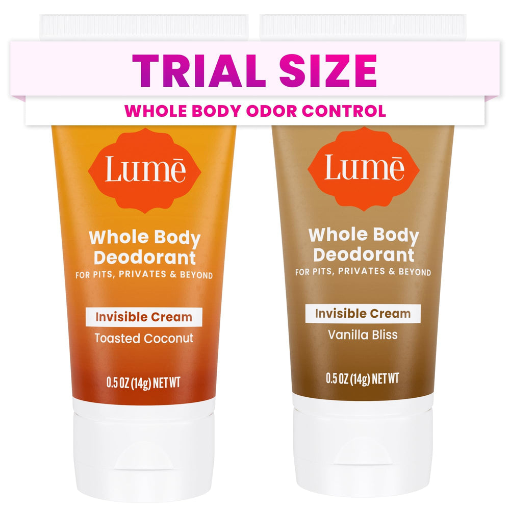 Lume crema invisible mini con coco tostado, uso diario suave para piel sensible.