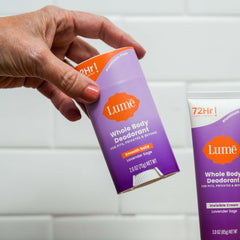 Lume deodorant wipes Cool Cucumber for quick odor neutralization on the go