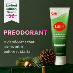 Lume Fresh Alpine scent packaging evokes green forest notes.