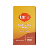 Jabón Lume en barra con coco tostado; limpieza suave para la piel.