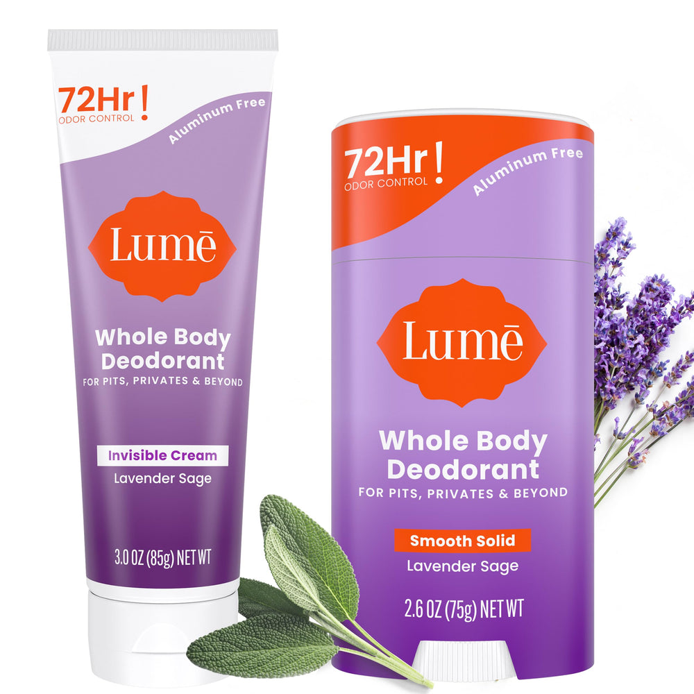 Lume Lavender Sage cream-tube ready for all-day odor control.