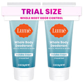 Lume mini travel size unscented invisible cream close-up for on-the-go odor control.
