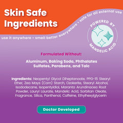 Lume 72-hour odor control demonstrated on skin.