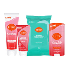 Lume Peony Rose Smooth Solid Stick offers on-the-go odor control for the body.