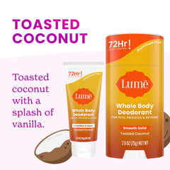 Lume toasted coconut fragrance adds a light tropical scent.