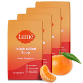 Lume triple milled bar soap with rich-moisture delivers gentle daily cleansing.