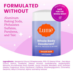 Two-pack box front view of Lume deodorant for home and travel use