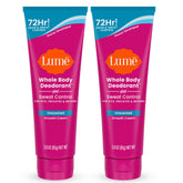Lume unscented smooth cream tube pack of 2 for all day odor and sweat control