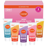 Lume sampler box with five minis for all-over odor control.